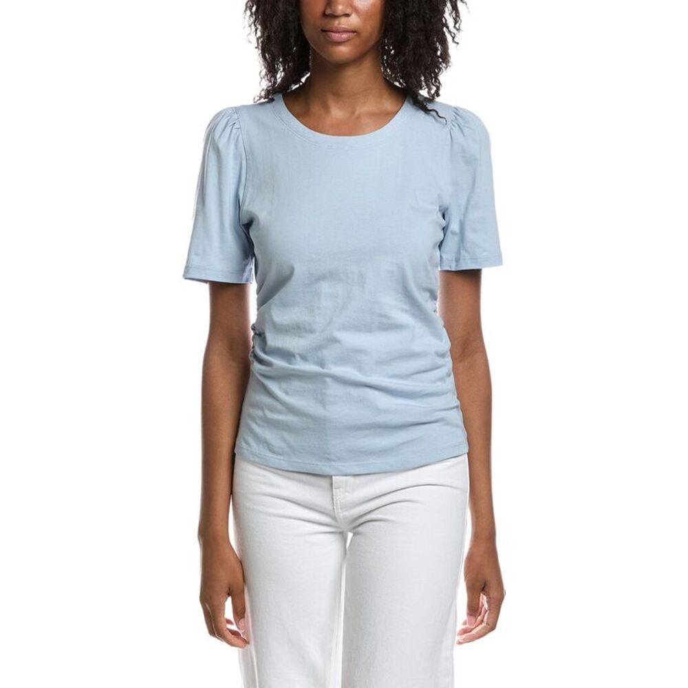 Current/Elliott Womens  Puff Sleeve T-Shirt, Blue